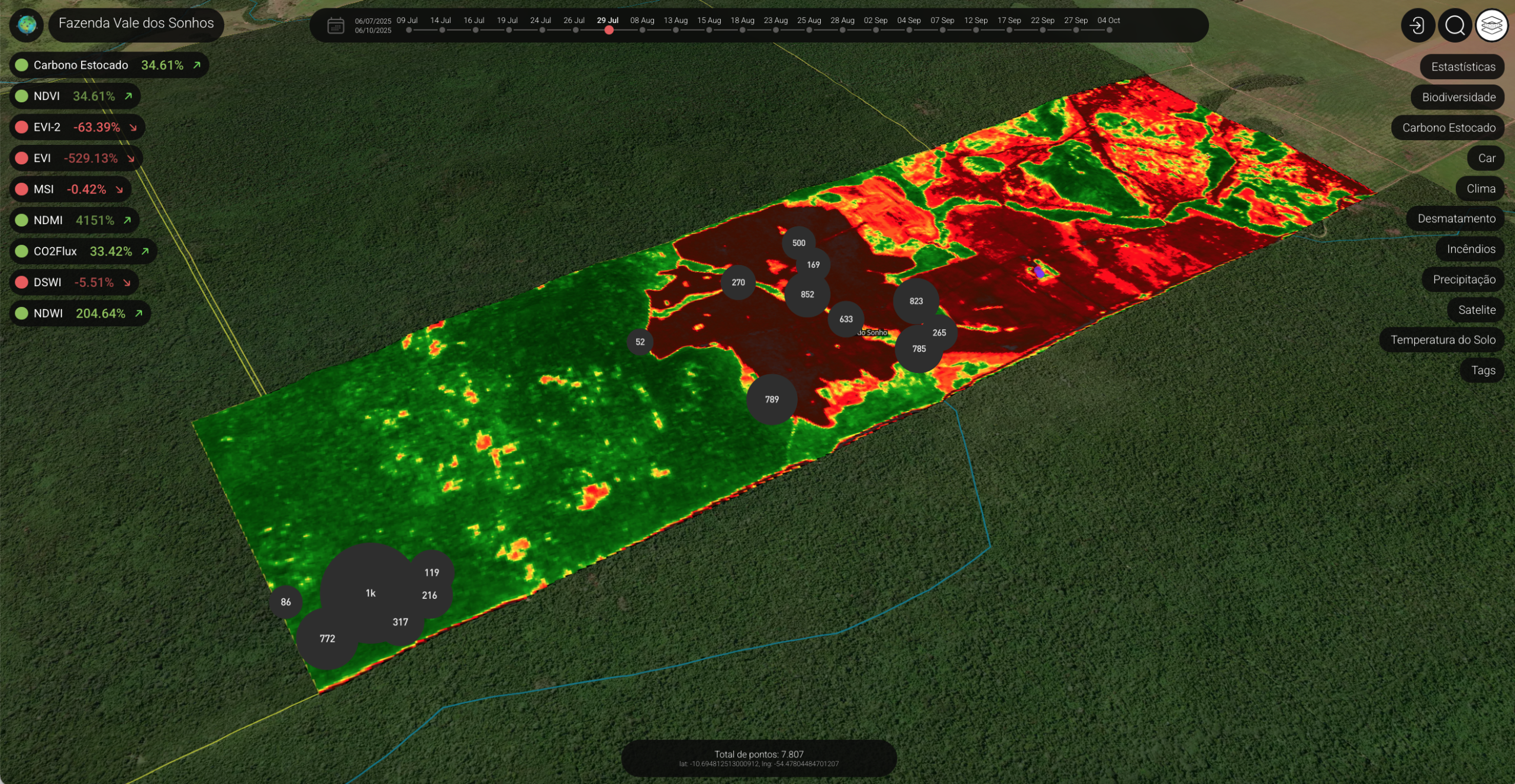 NDVI: eficiência e produtividade das operações agrícolas